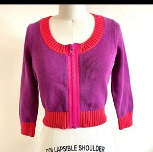 Betsey Johnson Sunglasses Babes Intarsia Cardigan